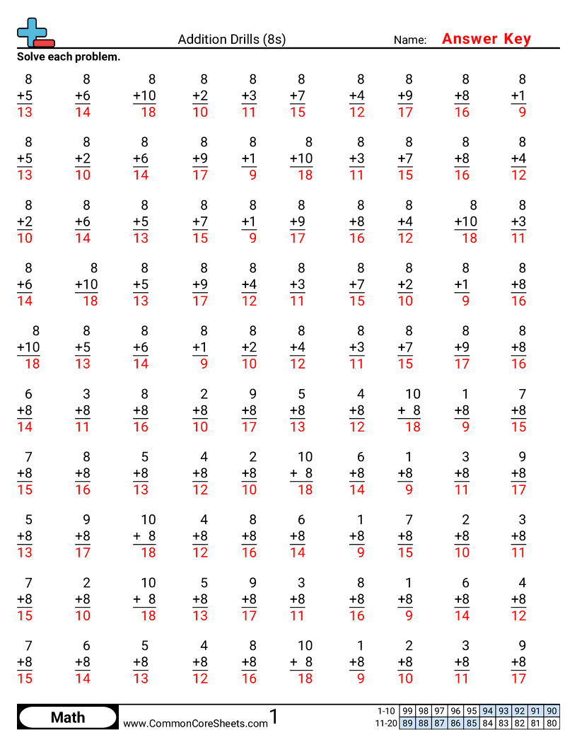 8s worksheet preview